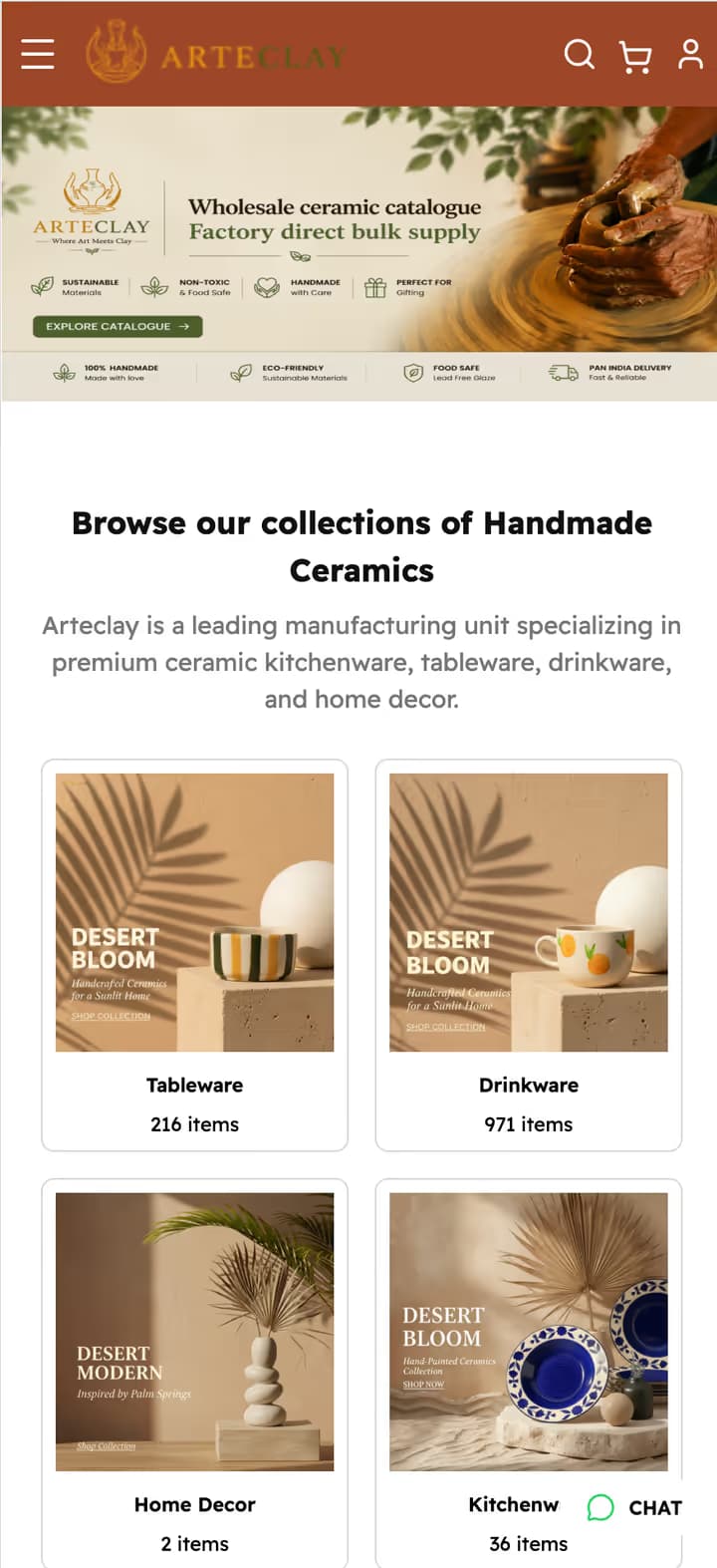 Arteclay store on Catafy