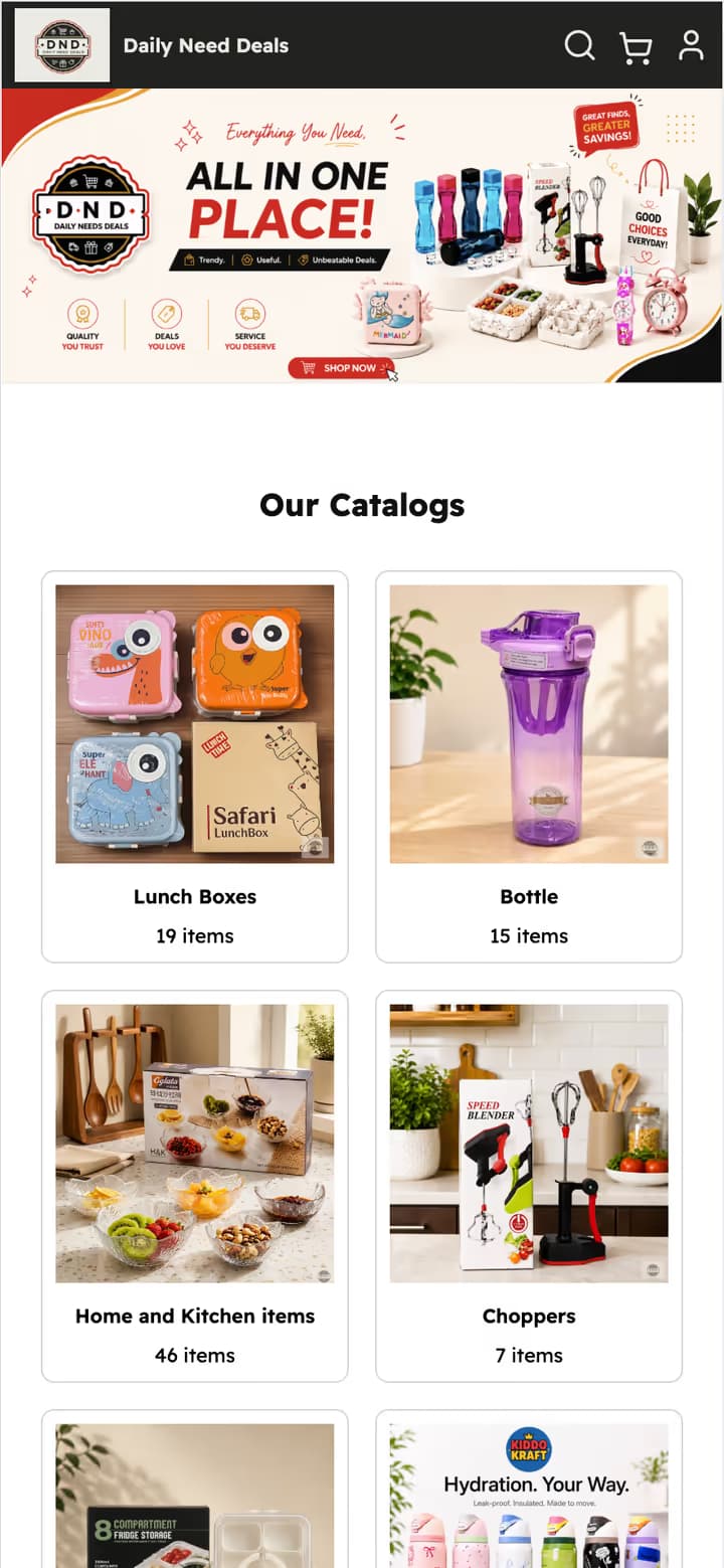 Daily Need Deals store on Catafy