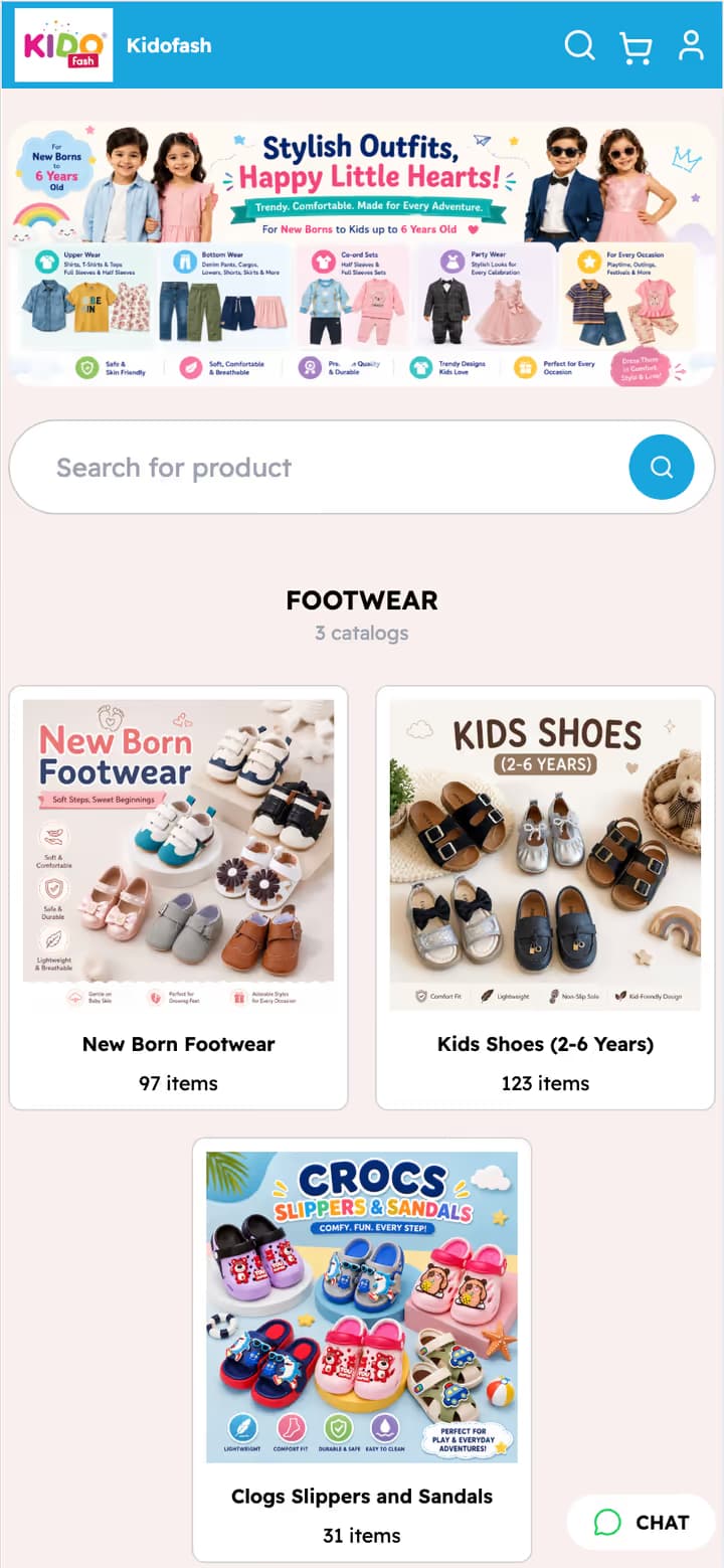 Kidofash store on Catafy